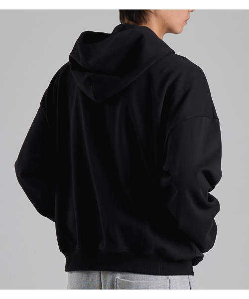BUTTON SEOUL(ボタンソウル)の「ラウンドポケットミニマルフードジップアップ(ブラック)(パーカー・メンズ・その他・MEDIUM/LARGE/X-LARGE)」の9枚目の写真
