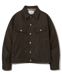 BASEMOMENT（ベースモーメント）の「ノンフェイドクロップデニムジャケットブラウン（デニムジャケット）」