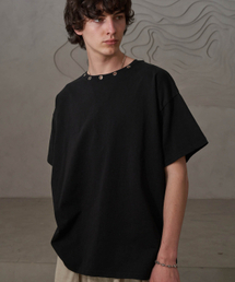 TENER（テネル）の「エリアイレットT (ブラック)（Tシャツ/カットソー）」