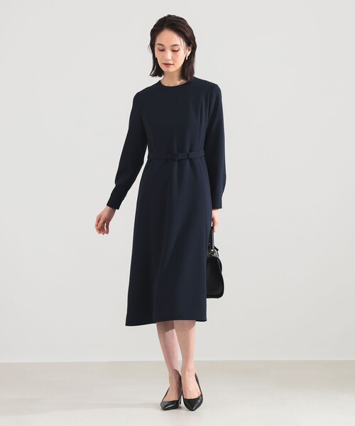 セレモニー・フォーマル】トリアセ ベルテッド ワンピース（ワンピース