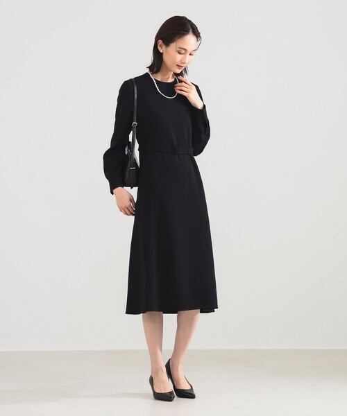 セレモニー・フォーマル】トリアセ ベルテッド ワンピース（ワンピース