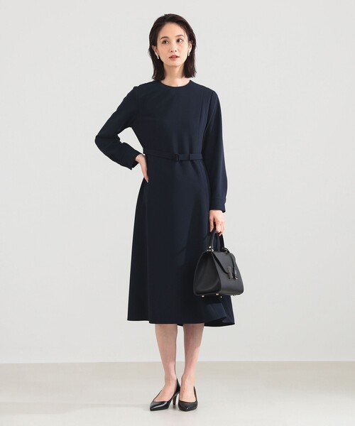 セレモニー・フォーマル】トリアセ ベルテッド ワンピース（ワンピース