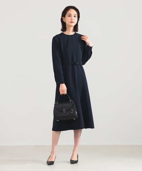 セレモニー・フォーマル】トリアセ ベルテッド ワンピース（ワンピース