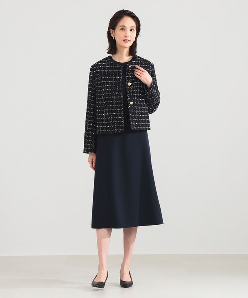 Demi-Luxe BEAMS（デミルクス ビームス）の「【オフィスカジュアル・セレモニー】トリアセ ベルテッド ワンピース（ワンピース・レディース・ブラック/ネイビー・36/38/40）」の16枚目の写真