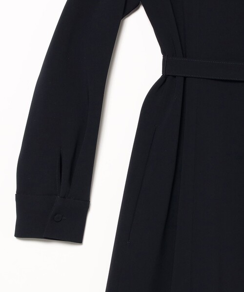 Demi-Luxe BEAMS（デミルクス ビームス）の「【オフィスカジュアル・セレモニー】トリアセ ベルテッド ワンピース（ワンピース・レディース・ブラック/ネイビー・36/38/40）」の9枚目の写真