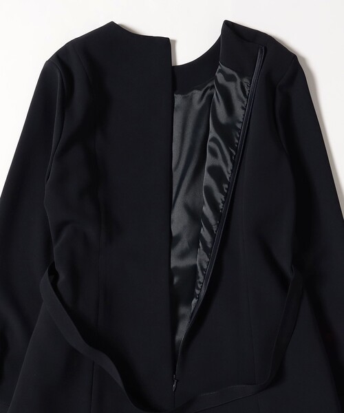 Demi-Luxe BEAMS（デミルクス ビームス）の「【オフィスカジュアル・セレモニー】トリアセ ベルテッド ワンピース（ワンピース・レディース・ブラック/ネイビー・36/38/40）」の6枚目の写真