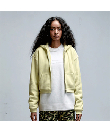 ERER（エルエル）の「オーバーサイズ スウェット フーディー ジップアップ イエロー（パーカー）」
