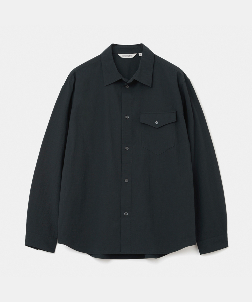 UNIFORM BRIDGE(ユニフォームブリッジ)の「seersucker pocket shirt black(シャツ/ブラウス・メンズ・その他・LARGE/X-LARGE/XX-LARGE/MEDIUM)」の1枚目の写真