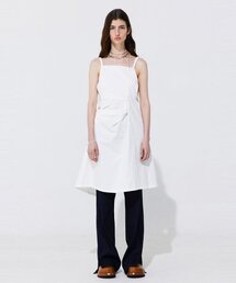 WNDERKAMMER（ブンダーカンマー）の「シャーリングバックラインレイヤードドレス_ホワイト（ワンピース）」