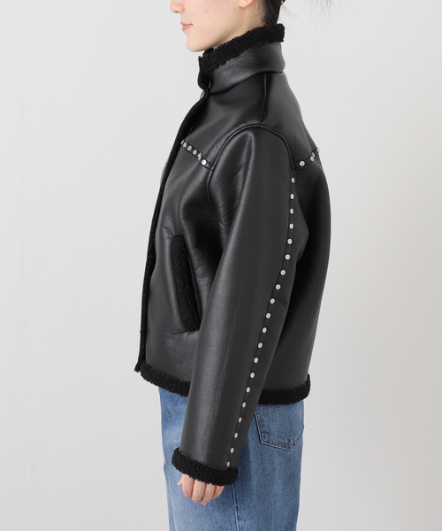 AFB レザージャケット AFB / エーエフビー STUDDED JACKET（ブルゾン）｜AFB（エーエフビー