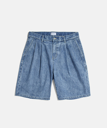 ESPIONAGE | Double Pleats Denim Shorts Light Indigo(その他パンツ)