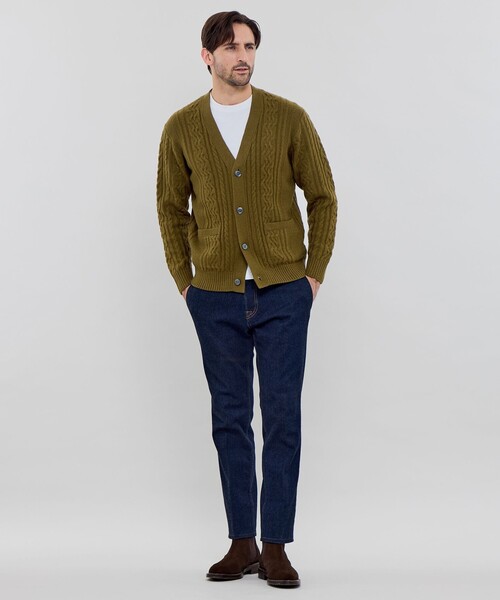 MACKINTOSH LONDON（マッキントッシュ ロンドン）の「アランニットカーディガン（カーディガン/ボレロ・メンズ・ブラック/グリーン系その他3・M/L）」の10枚目の写真