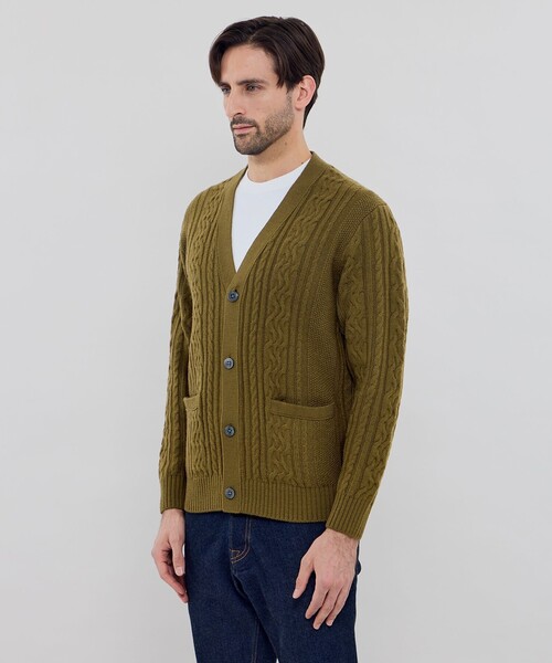 MACKINTOSH LONDON（マッキントッシュ ロンドン）の「アランニットカーディガン（カーディガン/ボレロ・メンズ・ブラック/グリーン系その他3・M/L）」の8枚目の写真