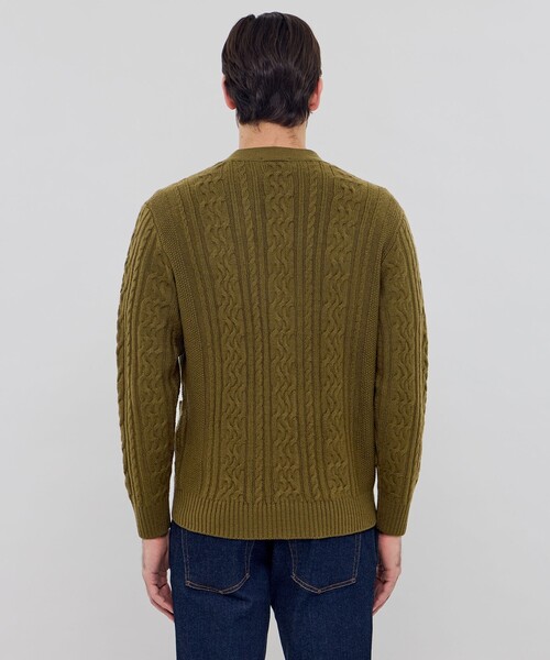 MACKINTOSH LONDON（マッキントッシュ ロンドン）の「アランニットカーディガン（カーディガン/ボレロ・メンズ・ブラック/グリーン系その他3・M/L）」の7枚目の写真