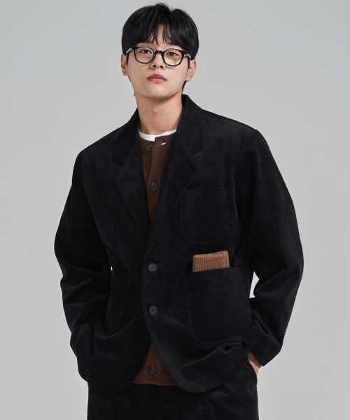 PRAIRIE GINZA(プレリーギンザ)の「コーデュロイブレザー (ブラック)(テーラードジャケット・メンズ・その他・SMALL/MEDIUM/LARGE)」の1枚目の写真