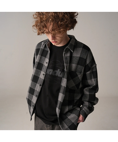 ZENDUST(ジェンダスト)の「Muel Check Shirt GREY(シャツ/ブラウス・レディース・グレー・MEDIUM/LARGE/X-LARGE)」の1枚目の写真