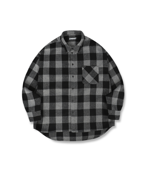 ZENDUST(ジェンダスト)の「Muel Check Shirt GREY(シャツ/ブラウス・レディース・グレー・MEDIUM/LARGE/X-LARGE)」の2枚目の写真