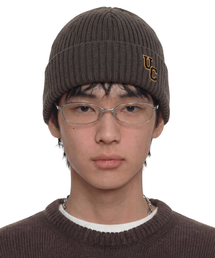 四季用薄手ロングビーニーコットンニット男女共用ロゴビーニーハットBEANIE / SPORTS CREW / D CHARCOAL