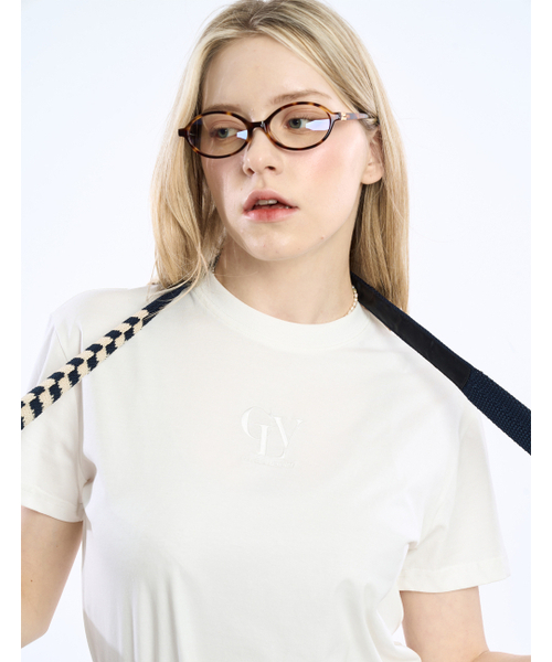 CLEVER FIELD(クレバーフィールド)の「CLV刺繍ベーシック半袖Tシャツ_ホワイト(Tシャツ/カットソー・レディース・その他・MEDIUM/SMALL)」の1枚目の写真