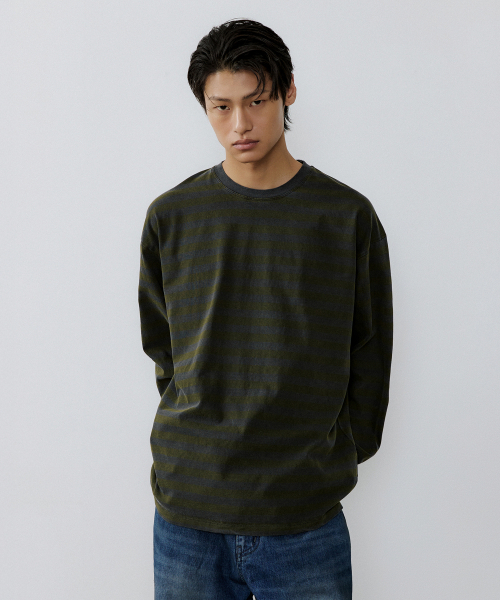 ENDOOR(エンドア)の「Vintage stripe long sleeve (yellow shtipe)(シャツ/ブラウス・メンズ・イエロー・1/2)」の5枚目の写真