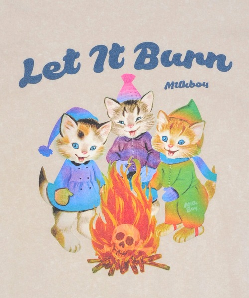 MILKBOY（ミルクボーイ）の「LET IT BURN Tシャツ（Tシャツ/カットソー・レディース・C/B/A・L/M）」の10枚目の写真