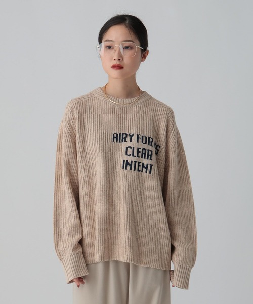 LEPSIM（レプシィム）の「7ゲージ畔編みロゴプルオーバー 611352