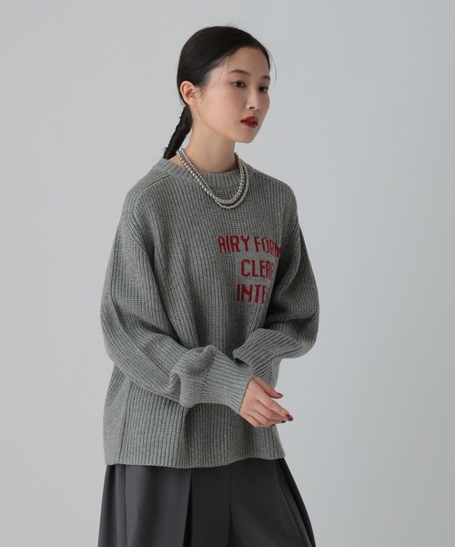 LEPSIM（レプシィム）の「7ゲージ畔編みロゴプルオーバー　611352（ニット/セーター・レディース・アイボリー/グリーン/チャコールグレー/グレー・FREE）」の5枚目の写真