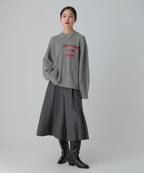 セール】7ゲージ畔編みロゴプルオーバー 611352（ニット/セーター