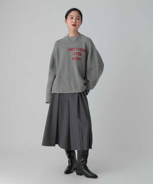 LEPSIM（レプシィム）の「7ゲージ畔編みロゴプルオーバー　611352（ニット/セーター・レディース・アイボリー/グリーン/チャコールグレー/グレー・FREE）」の7枚目の写真