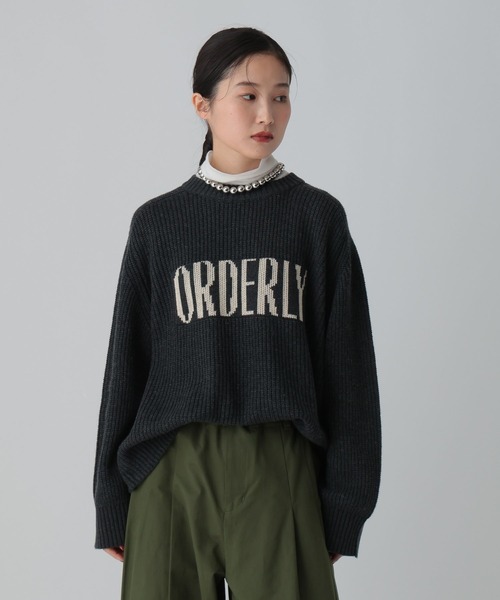 LEPSIM（レプシィム）の「7ゲージ畔編みロゴプルオーバー　611352（ニット/セーター・レディース・アイボリー/グリーン/チャコールグレー/グレー・FREE）」の9枚目の写真