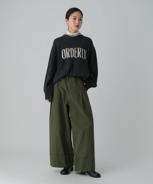 LEPSIM（レプシィム）の「7ゲージ畔編みロゴプルオーバー　611352（ニット/セーター・レディース・アイボリー/グリーン/チャコールグレー/グレー・FREE）」の12枚目の写真