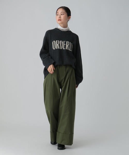 LEPSIM（レプシィム）の「7ゲージ畔編みロゴプルオーバー　611352（ニット/セーター・レディース・アイボリー/グリーン/チャコールグレー/グレー・FREE）」の14枚目の写真