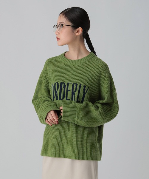 LEPSIM（レプシィム）の「7ゲージ畔編みロゴプルオーバー　611352（ニット/セーター・レディース・アイボリー/グリーン/チャコールグレー/グレー・FREE）」の15枚目の写真