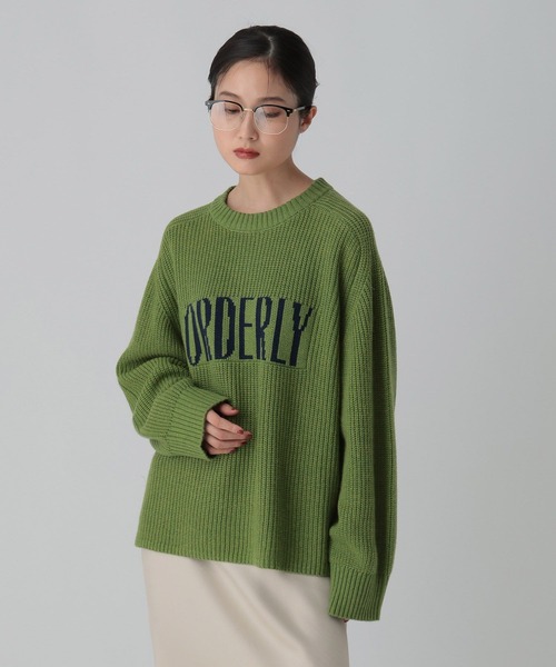 LEPSIM（レプシィム）の「7ゲージ畔編みロゴプルオーバー　611352（ニット/セーター・レディース・アイボリー/グリーン/チャコールグレー/グレー・FREE）」の16枚目の写真