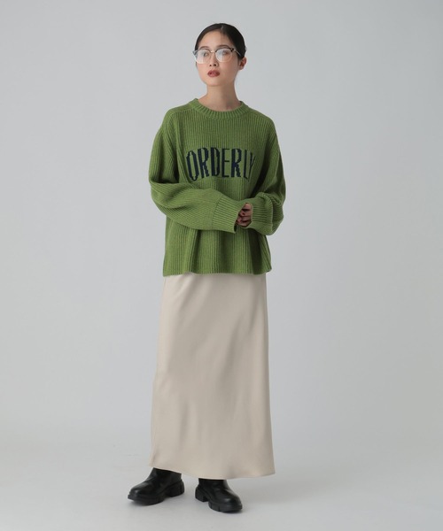 LEPSIM（レプシィム）の「7ゲージ畔編みロゴプルオーバー　611352（ニット/セーター・レディース・アイボリー/グリーン/チャコールグレー/グレー・FREE）」の19枚目の写真