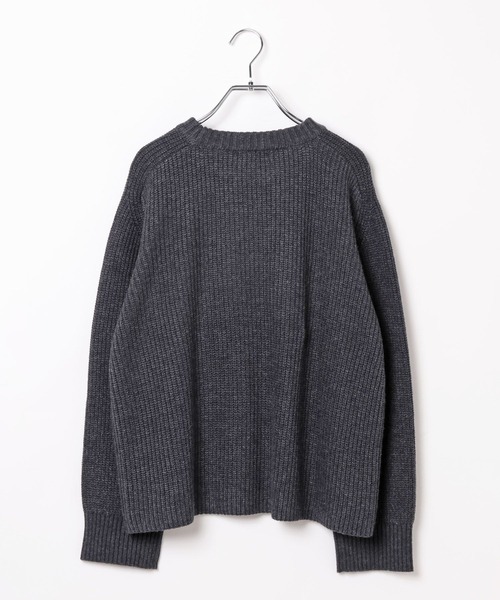 LEPSIM（レプシィム）の「7ゲージ畔編みロゴプルオーバー　611352（ニット/セーター・レディース・アイボリー/グリーン/チャコールグレー/グレー・FREE）」の21枚目の写真