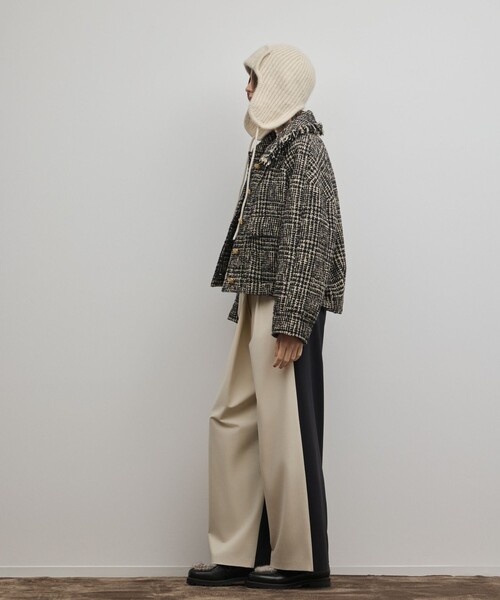 Diagram（ダイアグラム）の「パディングツイードジャケット（その他アウター・レディース・ベージュ/ブラック・36/38）」の5枚目の写真