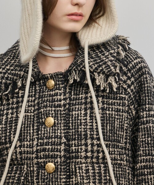 Diagram（ダイアグラム）の「パディングツイードジャケット（その他アウター・レディース・ベージュ/ブラック・36/38）」の10枚目の写真