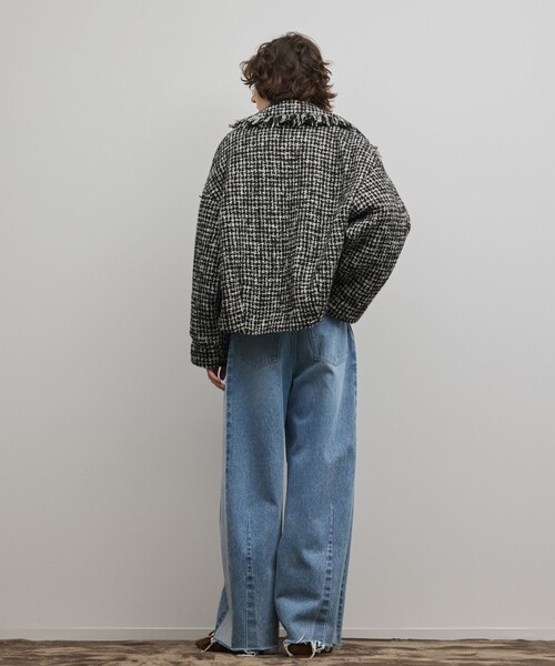 Diagram（ダイアグラム）の「パディングツイードジャケット（その他アウター・レディース・ベージュ/ブラック・36/38）」の18枚目の写真