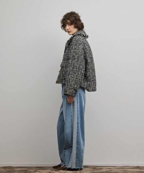 Diagram（ダイアグラム）の「パディングツイードジャケット（その他アウター・レディース・ベージュ/ブラック・36/38）」の19枚目の写真