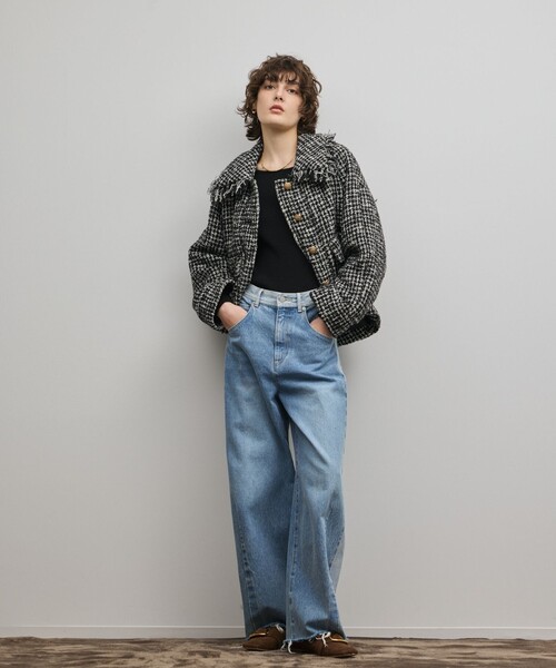 Diagram（ダイアグラム）の「パディングツイードジャケット（その他アウター・レディース・ベージュ/ブラック・36/38）」の20枚目の写真