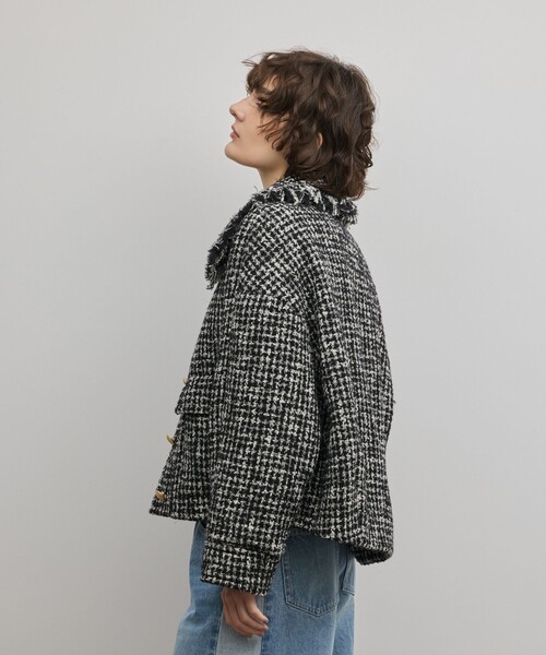 Diagram（ダイアグラム）の「パディングツイードジャケット（その他アウター・レディース・ベージュ/ブラック・36/38）」の21枚目の写真
