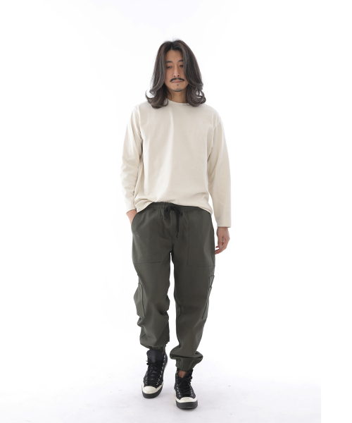 SAINTCREW(セントクルー)の「ツーレイヤーワイドカーゴジョガーパンツ W2-308J カーキ(スウェットパンツ・メンズ・その他・MEDIUM/LARGE/X-LARGE)」の5枚目の写真