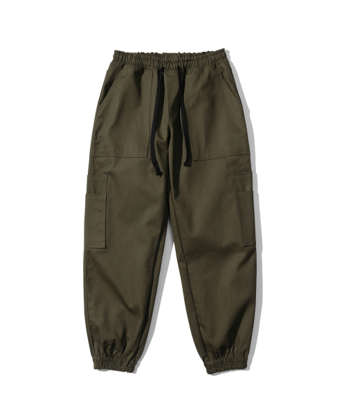 SAINTCREW(セントクルー)の「ツーレイヤーワイドカーゴジョガーパンツ W2-308J カーキ(スウェットパンツ・メンズ・その他・MEDIUM/LARGE/X-LARGE)」の2枚目の写真