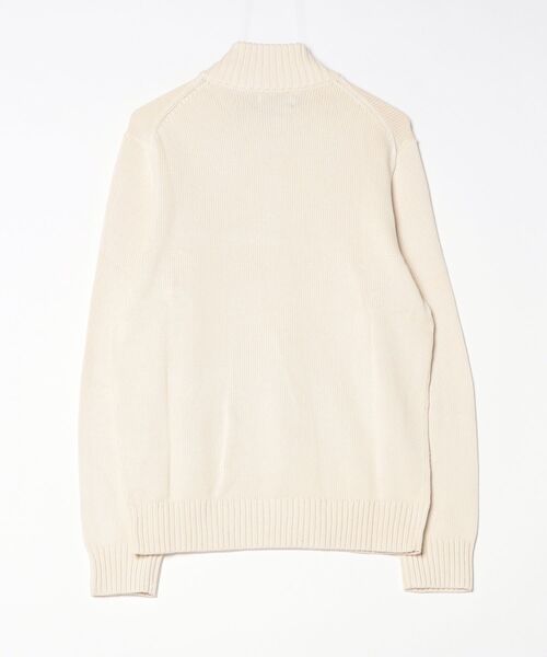 コットン クォータージップ モックネック セーター（ニット/セーター