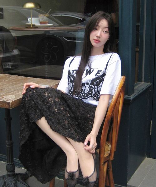 DEWEDEWE（デュイデュイ）の「ローズレーススカート_アイボリー（スカート・レディース・その他・SMALL/MEDIUM/LARGE）」の8枚目の写真