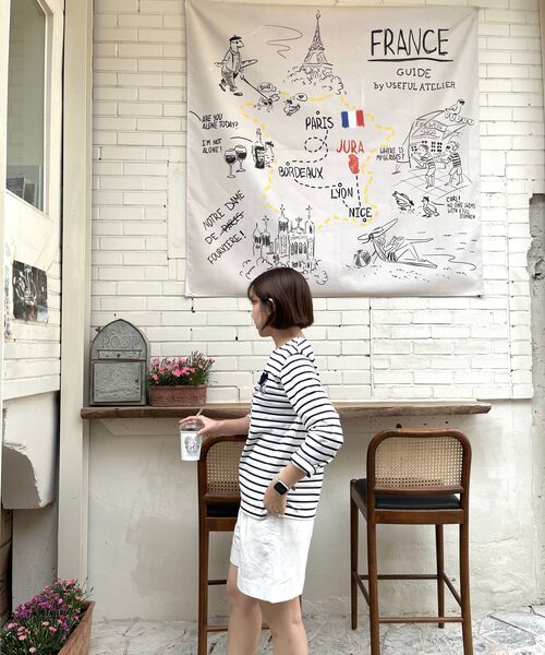 HOLAREST（オラ レスト）の「Marine Striped T-shirt 1 (Wood Brown+Ecru)（Tシャツ/カットソー・レディース・その他・SMALL/MEDIUM）」の3枚目の写真