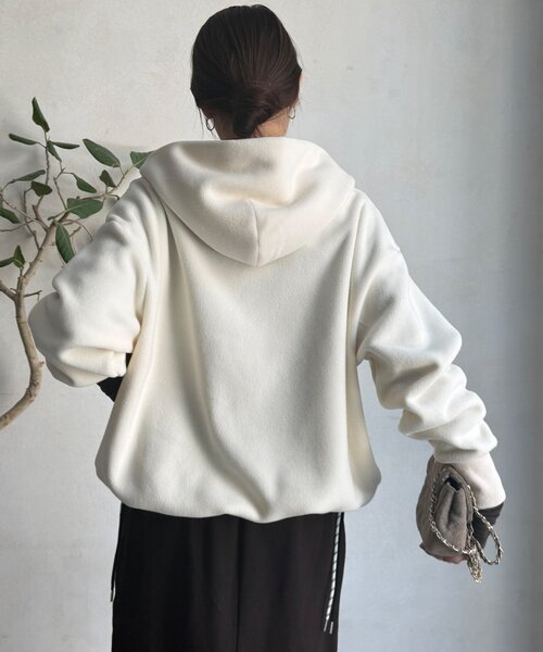 DouDou（ドゥドゥ）の「フリーススナッププルオーバー（Tシャツ/カットソー・レディース・グレー/オフホワイト・FREE）」の11枚目の写真