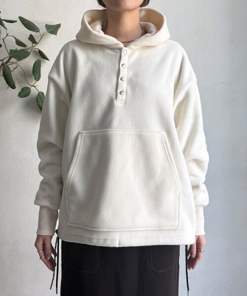 DouDou（ドゥドゥ）の「フリーススナッププルオーバー（Tシャツ/カットソー・レディース・グレー/オフホワイト・FREE）」の12枚目の写真