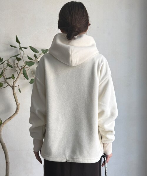 DouDou（ドゥドゥ）の「フリーススナッププルオーバー（Tシャツ/カットソー・レディース・グレー/オフホワイト・FREE）」の14枚目の写真